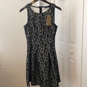 Lace Fit & Flare Sleeveless Dress